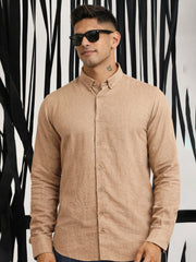 Super Twill Khaki Full Sleeve Shirt