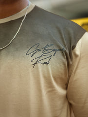 Spray Print Biscuit Half Sleeve T-Shirt