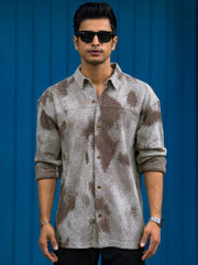 Shadow Play Brown Full Sleeve Shirt