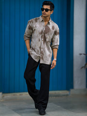 Shadow Play Brown Full Sleeve Shirt