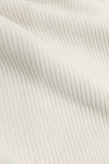 Cord Knit Textured Double Pocket Cream White Full Sleeve Shirt
