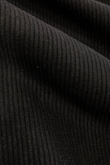 Cord Knit Textured Black Baggy Fit Trackpant