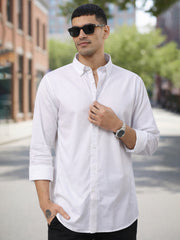 Soft Twill White Full Sleeve Shirt