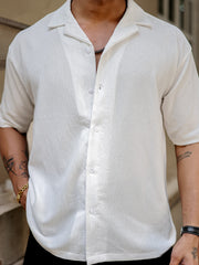 Bubble White Half Sleeve Shirt