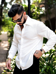 Bubble White Full Sleeve Shirt