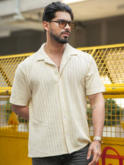 Teraknit HalfWhite Half Sleeve Shirt