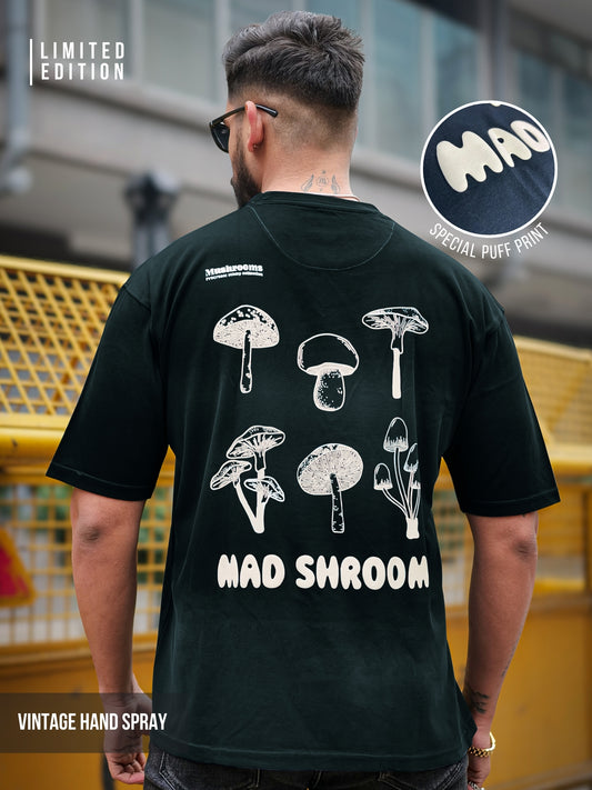 Acid Spray Navy Half Sleeve T-Shirt