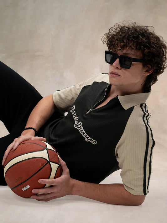 Born to Disrupt Olive Half Sleeve Polo T-Shirt