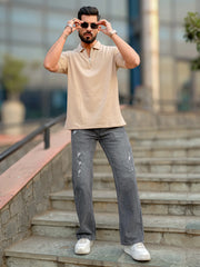 Elliot Biscuit Half Sleeve Polo T-Shirt