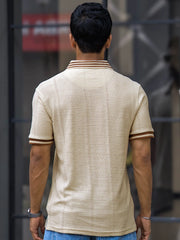 Midnight Cream Half Sleeve Polo T-Shirt