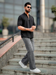 Elliot Black Half Sleeve Polo T-Shirt