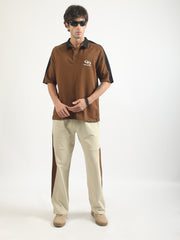 Graderule Brown Half Sleeve Polo T-Shirt