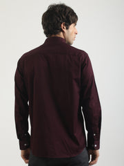 Soft Twill Maroon Full Sleeve Shirt