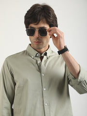 Soft Twill Mist Green Full Sleeve Shirt