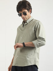 Soft Twill Mist Green Full Sleeve Shirt