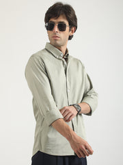 Soft Twill Mist Green Full Sleeve Shirt