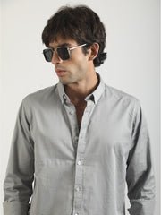 Soft Twill Steel Grey Full Sleeve Shirt