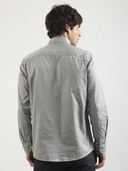 Soft Twill Steel Grey Full Sleeve Shirt