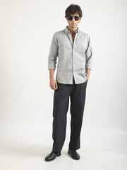 Soft Twill Steel Grey Full Sleeve Shirt