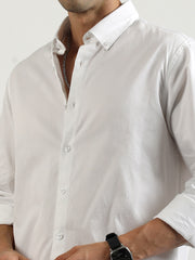 Soft Twill White Full Sleeve Shirt