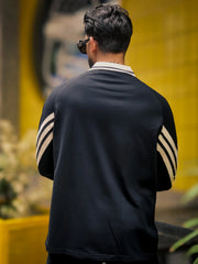 Cross cut Tape Full Sleeve Polo T-Shirt