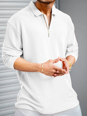 Umbrella White Full Sleeve Polo T-Shirt