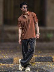 Ralph Brown Half Sleeve Polo T-Shirt