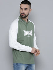 Unique Hunter Green Polo Full Sleeve Tshirt