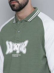 Unique Hunter Green Polo Full Sleeve Tshirt