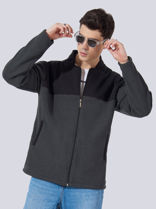 Solid Black, Dark Grey Full Sleeve Shacket