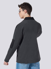 Solid Black, Dark Grey Full Sleeve Shacket