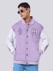 LA Lavender Varsity Full Sleeve Jacket