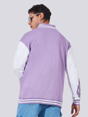 LA Lavender Varsity Full Sleeve Jacket
