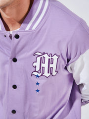 LA Lavender Varsity Full Sleeve Jacket