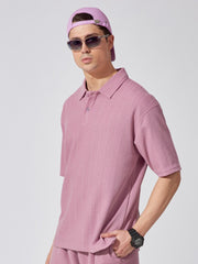 Brooklyn Lavender Half Sleeve Polo T-Shirt