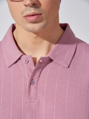 Brooklyn Lavender Half Sleeve Polo T-Shirt