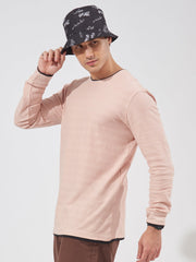 Peak Weave Pink Slim Fit T-Shirt