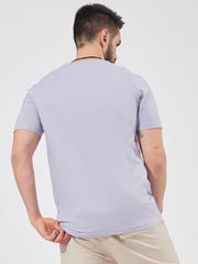 Bold Basic Light Lavender Slim Fit Half Sleeve T-Shirt