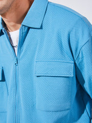 Solid 2 Pocket Denim Blue Co-Ords