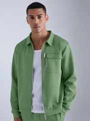 Solid Hunter Green Jacket and Jogger Cozy Cut Co-Ords