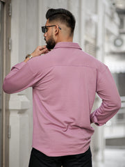 Elliot Cargo Knit Pink Lycra Full Sleeve Shirt