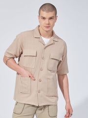Cargo Pocket Biscuit Half Sleeve Shirt