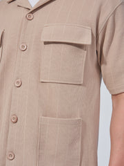 Cargo Pocket Biscuit Half Sleeve Shirt