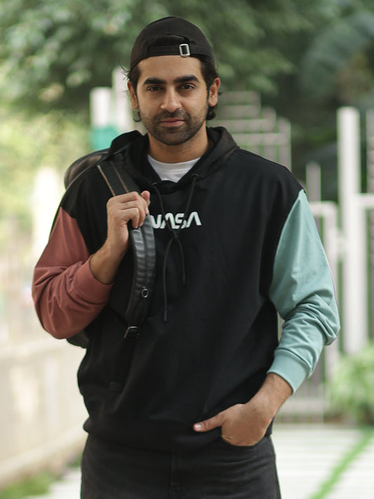 Nasa Black Onion Loose fit Full Sleeve Sweatshirt