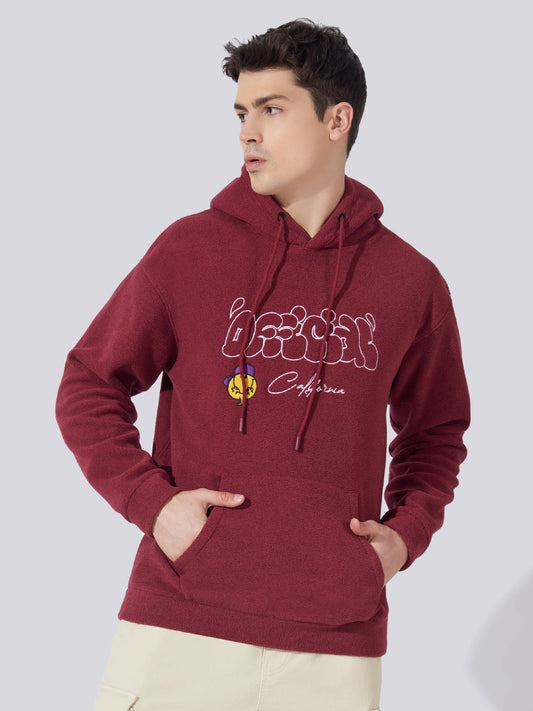 Califorina Burgundy Full Sleeve Sweatshirt