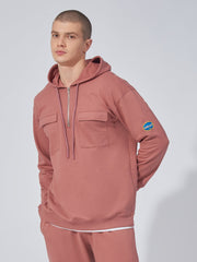 Half Zip 2 Pocket Onion Full Sleeve Sweatshirt