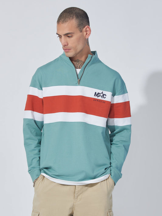 Official Berly Green High Neck Full Sleeve Sweatshirt