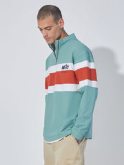 Official Berly Green High Neck Full Sleeve Sweatshirt