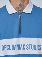 Official Denim Blue Polo Full Sleeve Sweatshirt