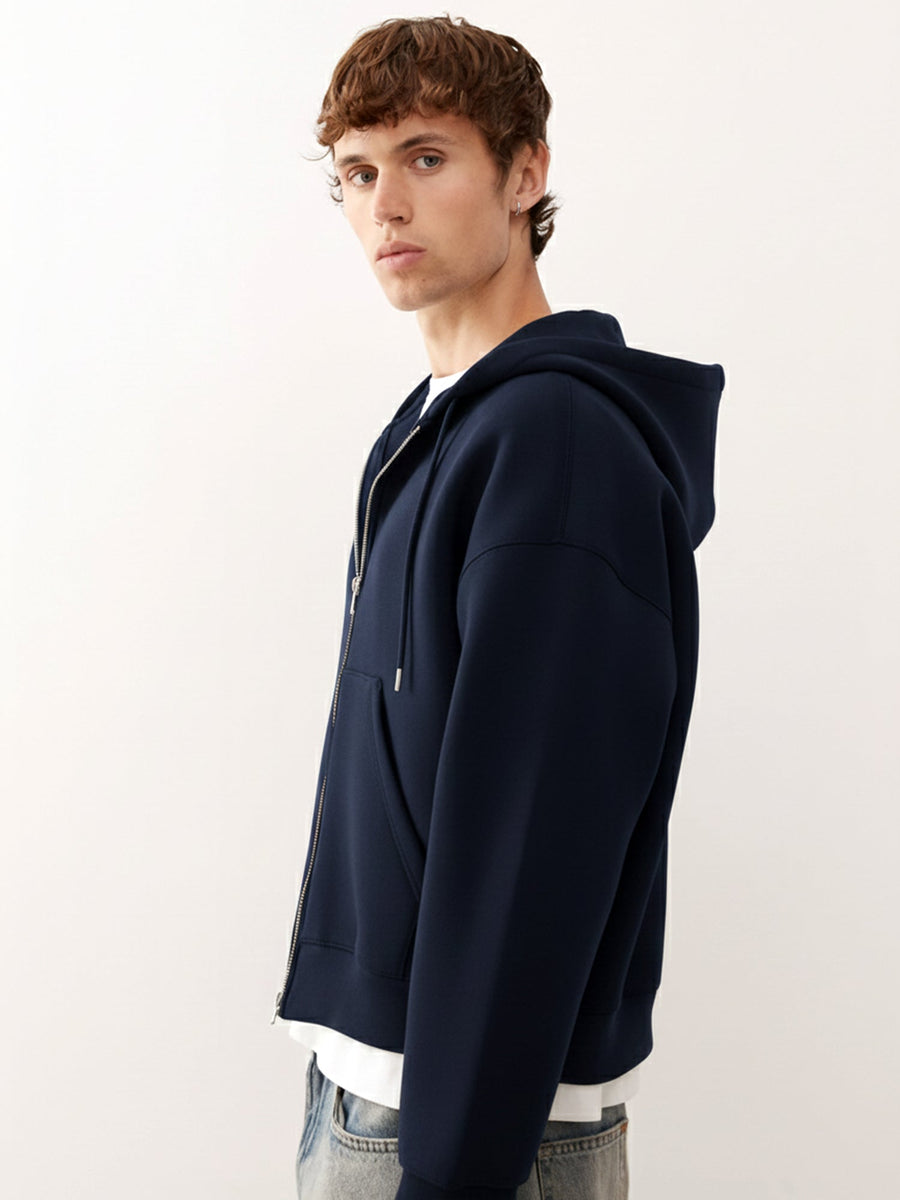 Dual Zip Navy Sweatshirt
